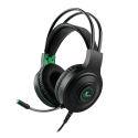Xtech – Headset – Wired – XTH-560 – Insolense – Gaming – Color: Black with green accents -Connection type: 3.5mm (TRRS) Includes a 3.5mm female splitter adapter to dual 3.5mm plugs (TRS) – Supported platforms: Multi-platform – Buttons: Volume control on left earcup – Cable length: 7.2ft
