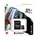 Kingston Canvas Go! Plus – Tarjeta de memoria flash – 64 GB – A2 / Video Class V30 / UHS-I U3 / Class10 – microSDXC UHS-I