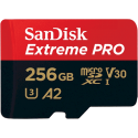SanDisk Extreme Pro – Tarjeta de memoria flash – 256 GB – A2 / Video Class V30 / UHS-I U3 / Class10 – microSDXC UHS-I