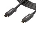 StarTech.com Cable de 2m Thunderbolt 3 USB C (40 Gbps) – Cable Compatible con Thunderbolt y USB – Cable Thunderbolt – USB-C (M) a USB-C (M) – Thunderbolt 3 / USB / DisplayPort – 2 m – compatibilidad con 4K – negro – para P/N: CDP2HDUACP, CDP2HDUACPW, TB33A1C, TBDOCKHDPBC