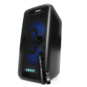 Klip Xtreme – Speaker system –  KLS-661 – Black – 2×8” Party Portable – Tiempo de carga de la batería: 8 horas. Duración de la batería: hasta 10 – Pantalla: LED