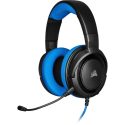 Cosair –  HS35 Stereo Gaming Headset – CA-9011196-NA – Blue –  Longitud del cable 1.1m – Plataforma PC, PS4, XBOX One, Nintendo Switch, dispositivos móviles