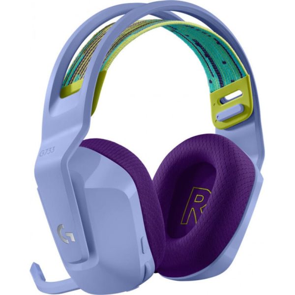 Logitech G733 LIGHTSPEED Wireless RGB Gaming Headset - Auricular - 7.1 canales - tamaño completo - 2,4 GHz - inalámbrico - lila - Imagen 2