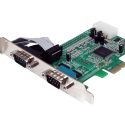 Tarjeta PCI Express Adaptadora Serie RS232 DB9 de 2 Puertos UART16550 – Tarjeta PCIe Controladora de Host Serial RS232 – Tarjeta de Expansión – Windows y Linux (PEX2S553)