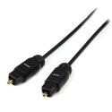 Cable 3m TosLink Audio Digital Óptico SPDIF Delgado – Negro – Cable para audio digital (fibra óptica)