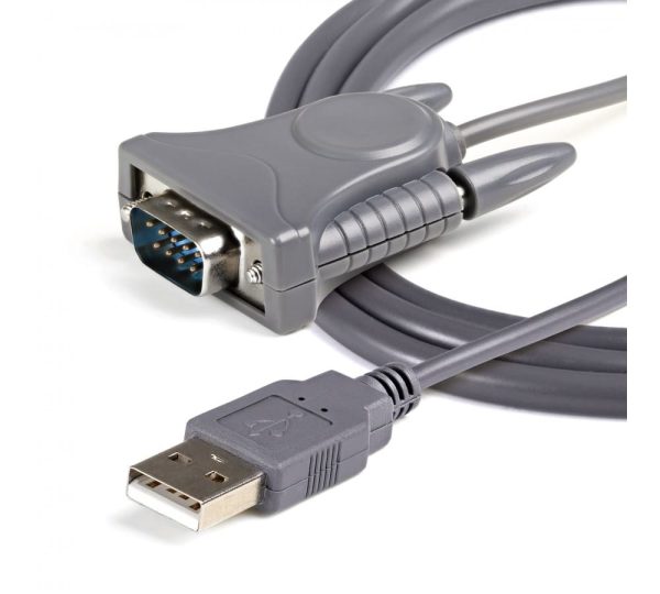 Cable de 91cm USB a 1 Puerto Serie RS232 - Adaptador  Serial - 1x DB9 DB25 - 1x USB A - Adaptador serie - USB 2.0 - gris