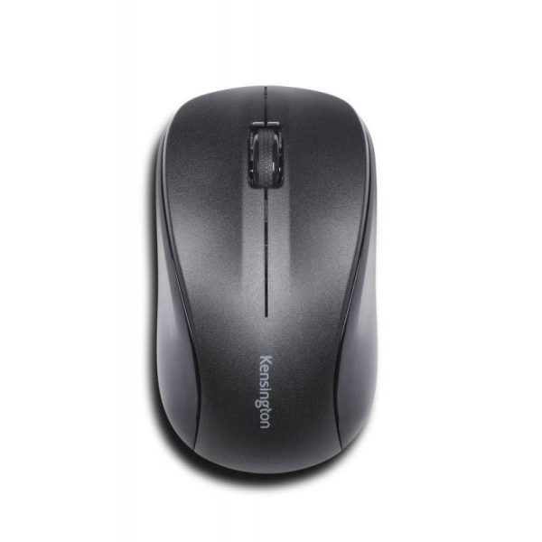 Kensington Mouse for Life - Ratón - diestro y zurdo - óptico - 3 botones - inalámbrico - 2.4 GHz - receptor inalámbrico USB - negro