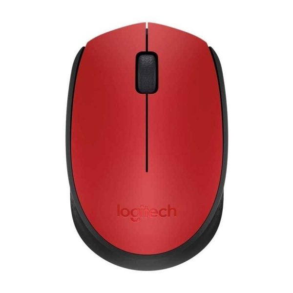 Logitech M170 - Ratón - diestro y zurdo - inalámbrico - 2.4 GHz - receptor inalámbrico USB - rojo