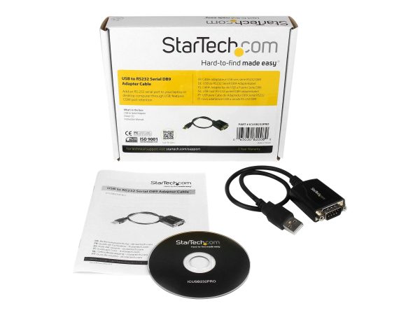 Cable de 0,3m USB a Puerto Serie Serial RS232 StarTechcon - Imagen 4